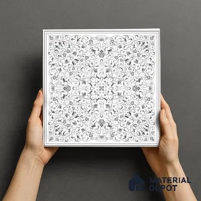 Moroccans Wall & Floor Tile TL 07247 Eternal Bloom 1 ft x 1 ft Ceramic Matte Finish - 9 mm  | 2 mm Spacer is Mandatory | Suitable For Bathroom, Kitchen, Dining Area | Please Expect a Slight Variation of Pattern (Sample)